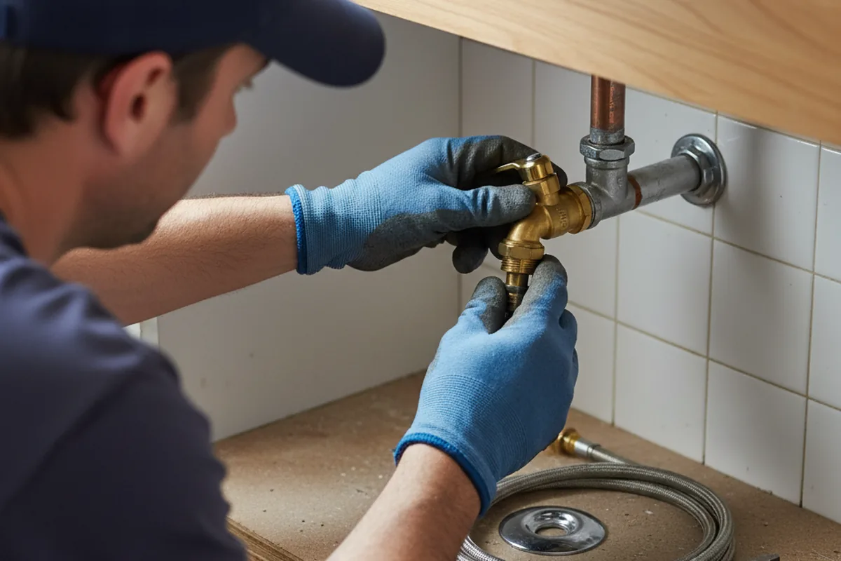 Shutoff valve and fitting work during Emergency Plumbing in Tomball
